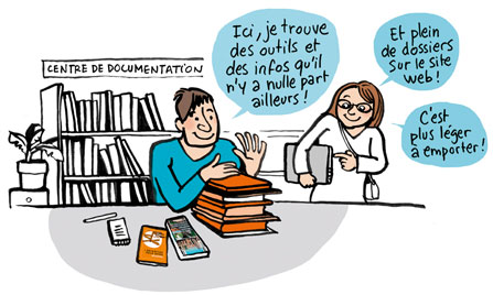 Illstration centre de ressource et d'information
